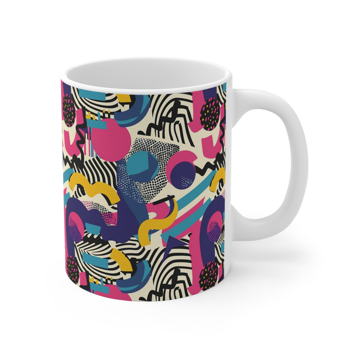 90s Retro Coffee Mug - Full Wrap Design 586