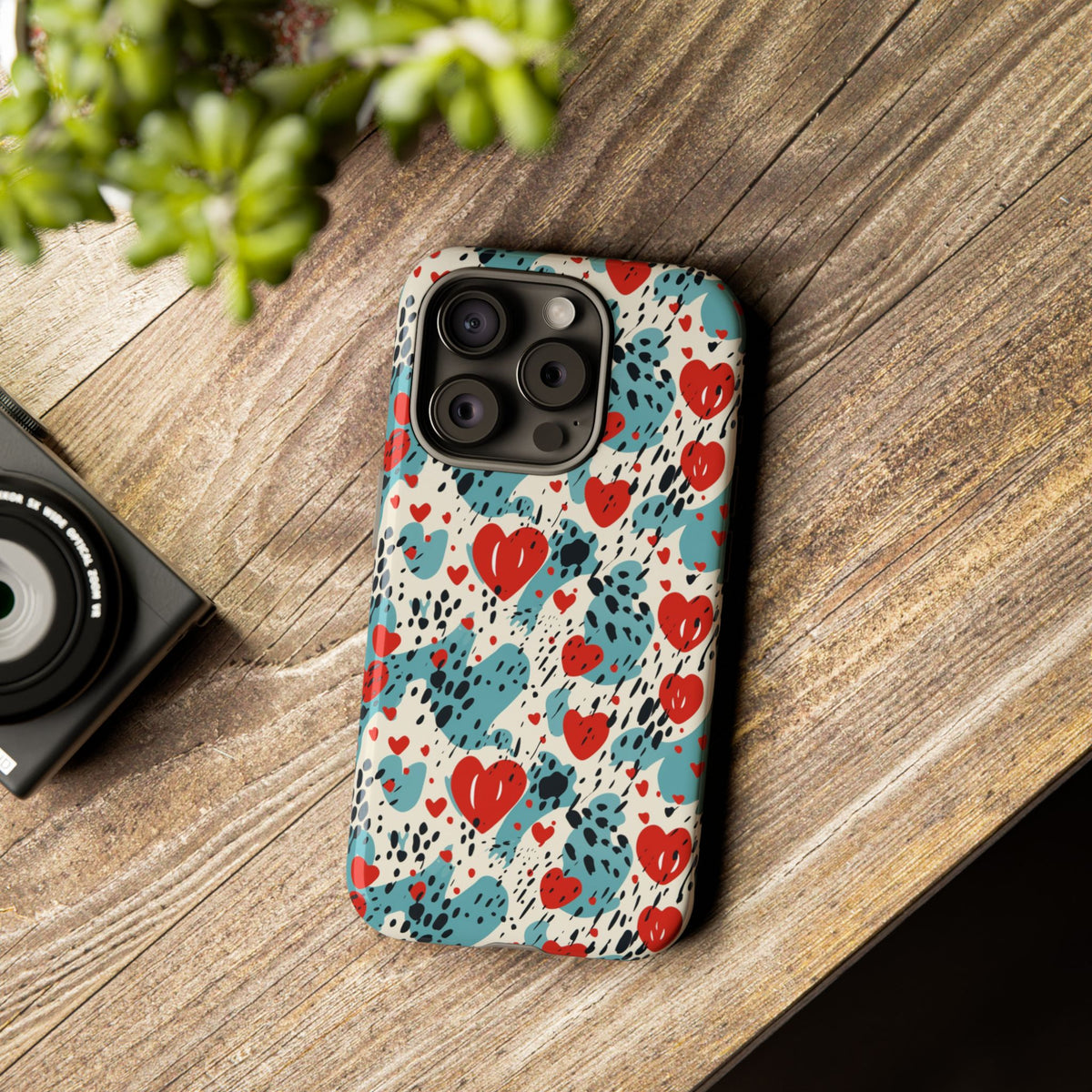 Heart Pattern Phone Case – Stylish & Loving Design for Your Device 822