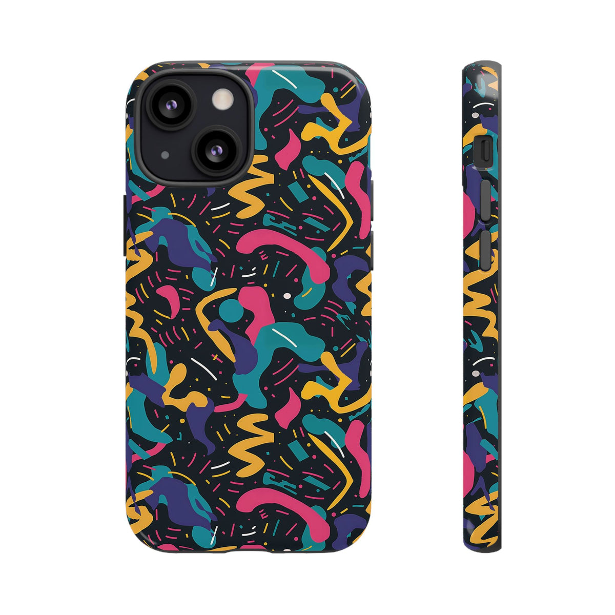 90s Themed Seamless Pattern Phone Case – Embrace Retro Style and Protection 235