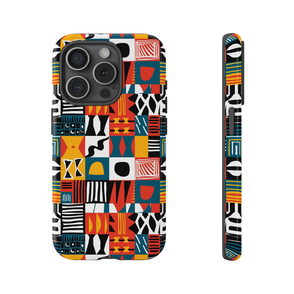 Stylish African Pattern Phone Case – Unique and Vibrant Protection 076