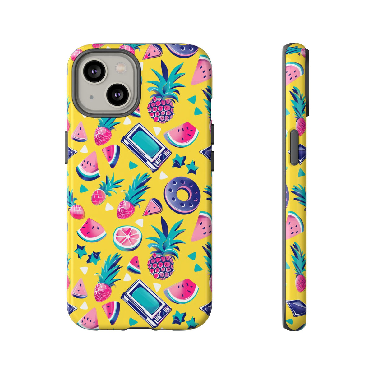 90s Themed Seamless Pattern Phone Case – Embrace Retro Style and Protection 255