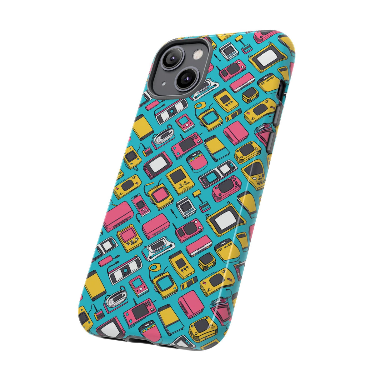 90s Themed Seamless Pattern Phone Case – Embrace Retro Style and Protection 237