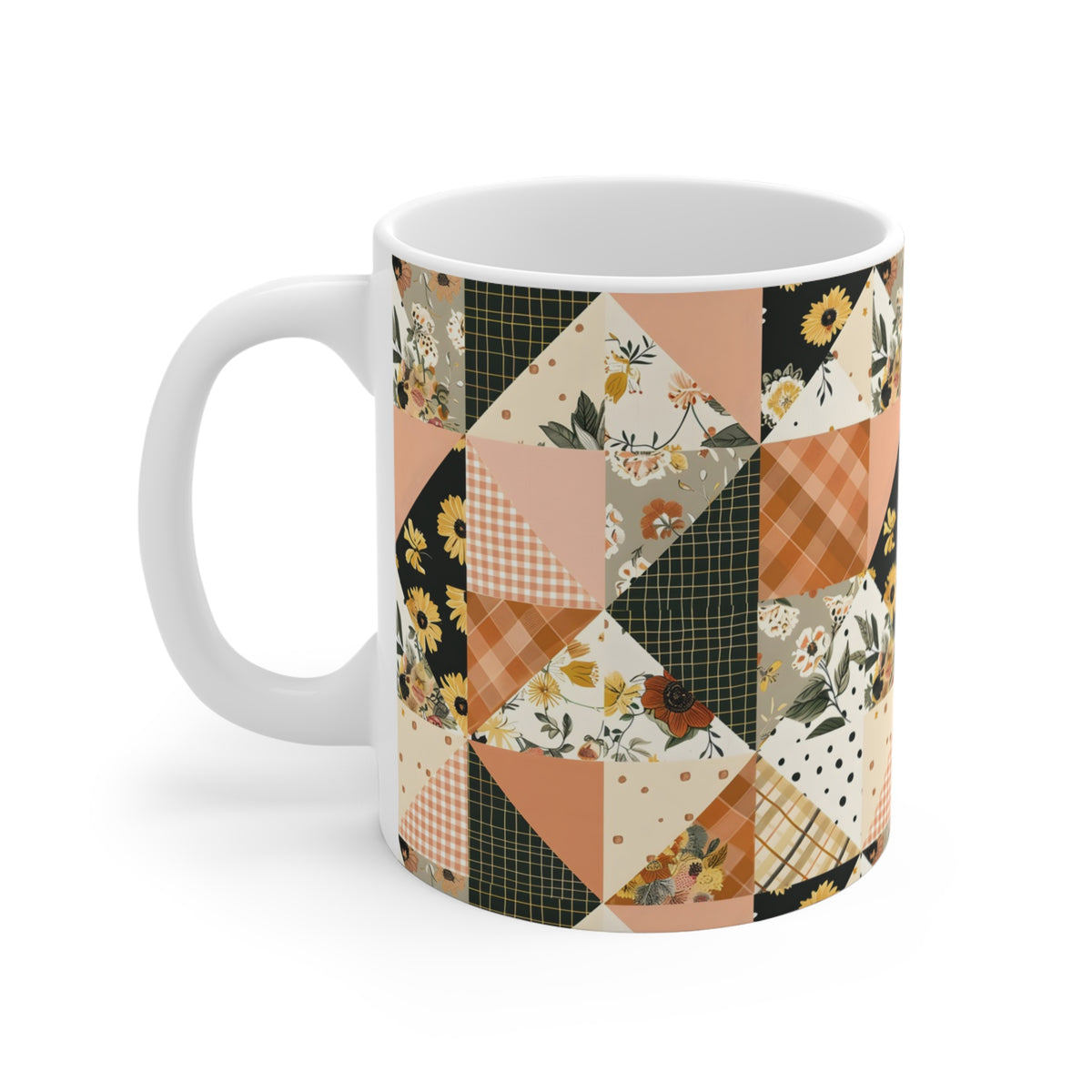 Farmhouse Patchwork Pastel Quilt Pattern Coffee Cup  (6)