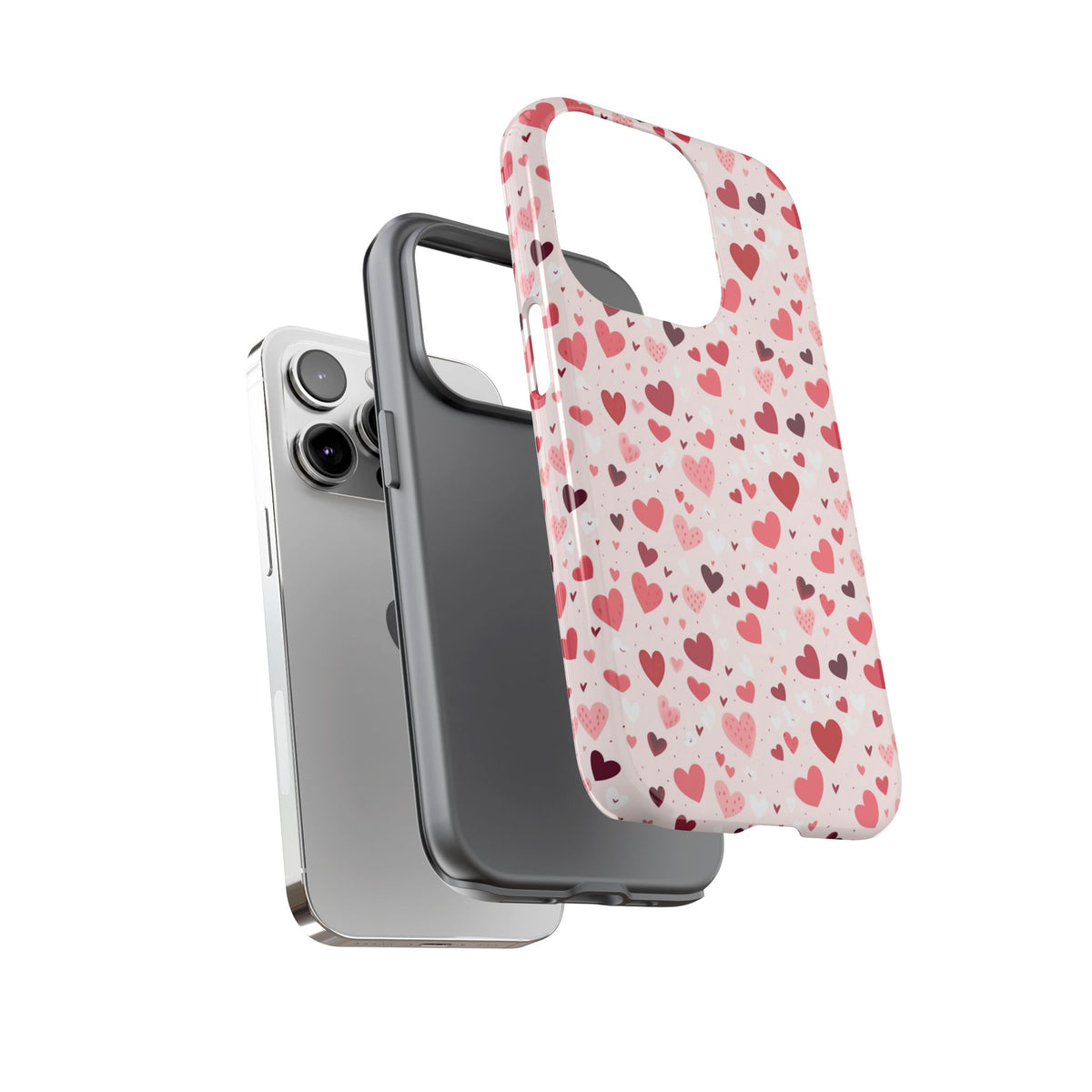 Heart Pattern Phone Case – Stylish & Loving Design for Your Device 817