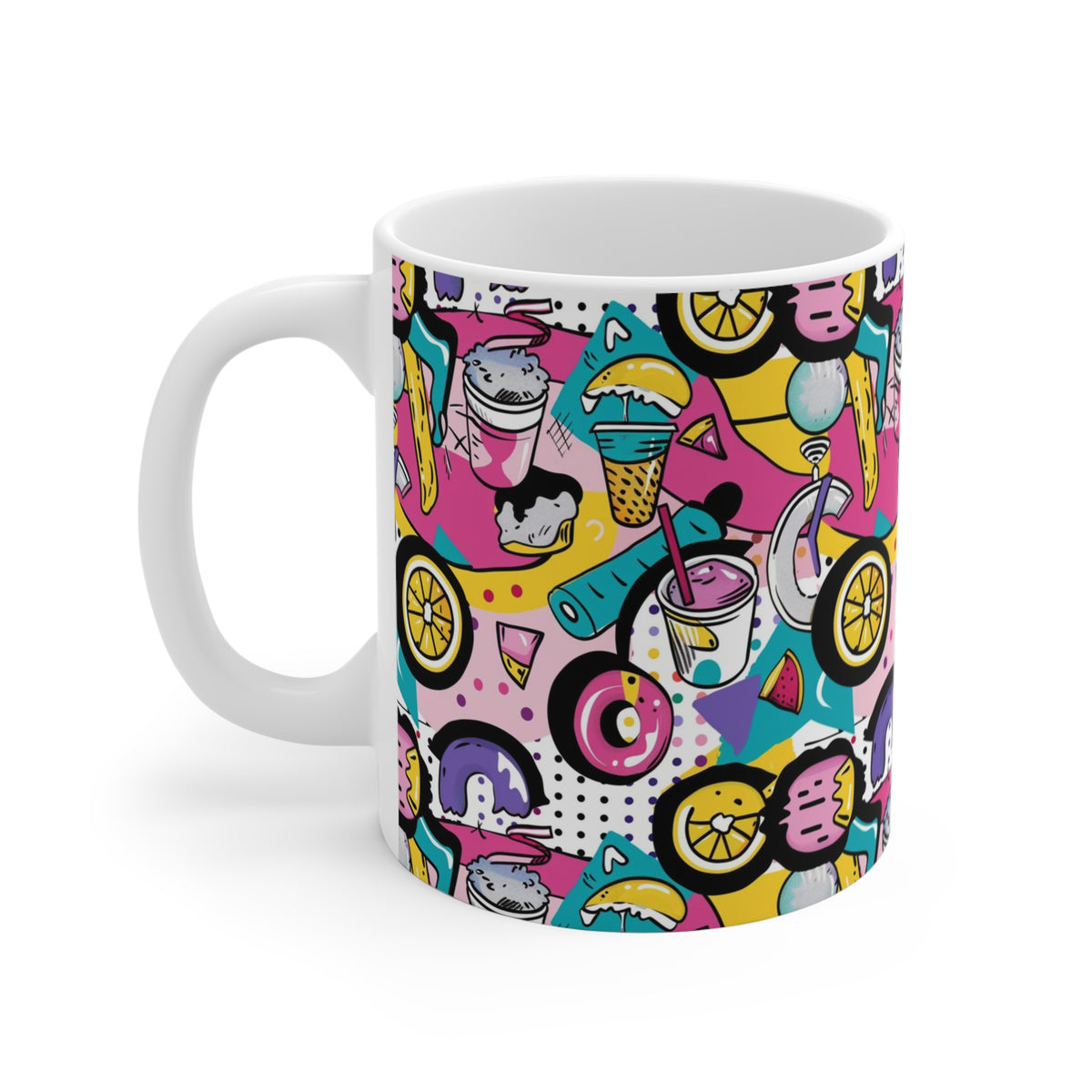 90s Retro Coffee Mug - Full Wrap Design 613