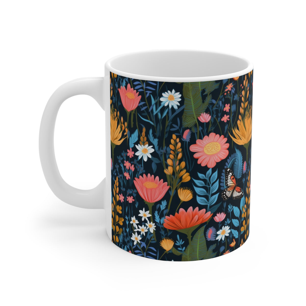 Floral Garden Pattern Coffee Mug – A Must-Have for Nature Enthusiasts    (4)