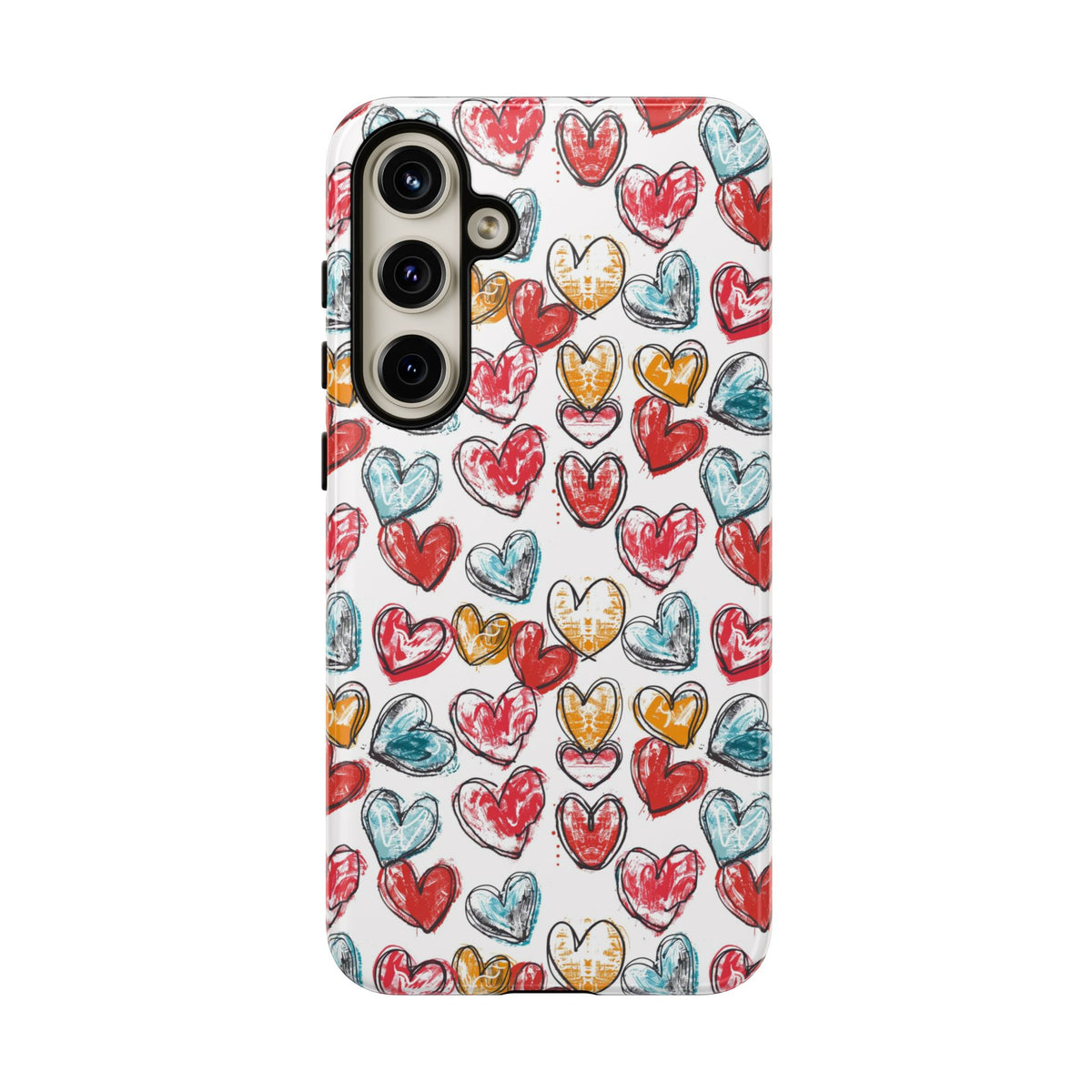 Heart Pattern Phone Case – Stylish & Loving Design for Your Device 235