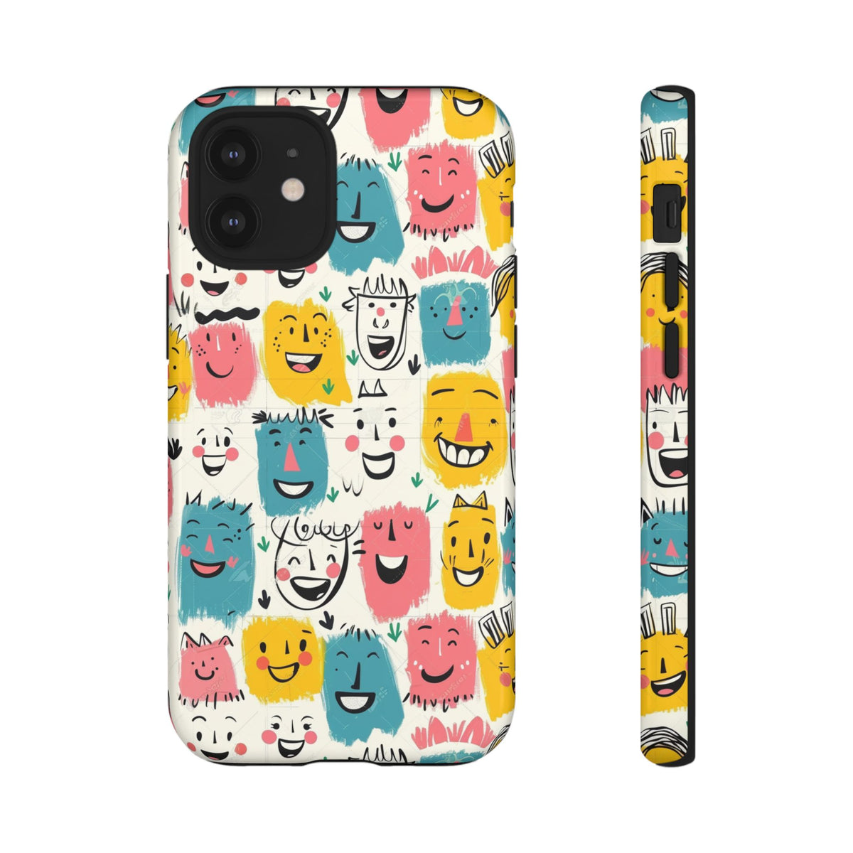 Happy Faces Phone Case – Joyful and Cheerful Design for a Bright Look