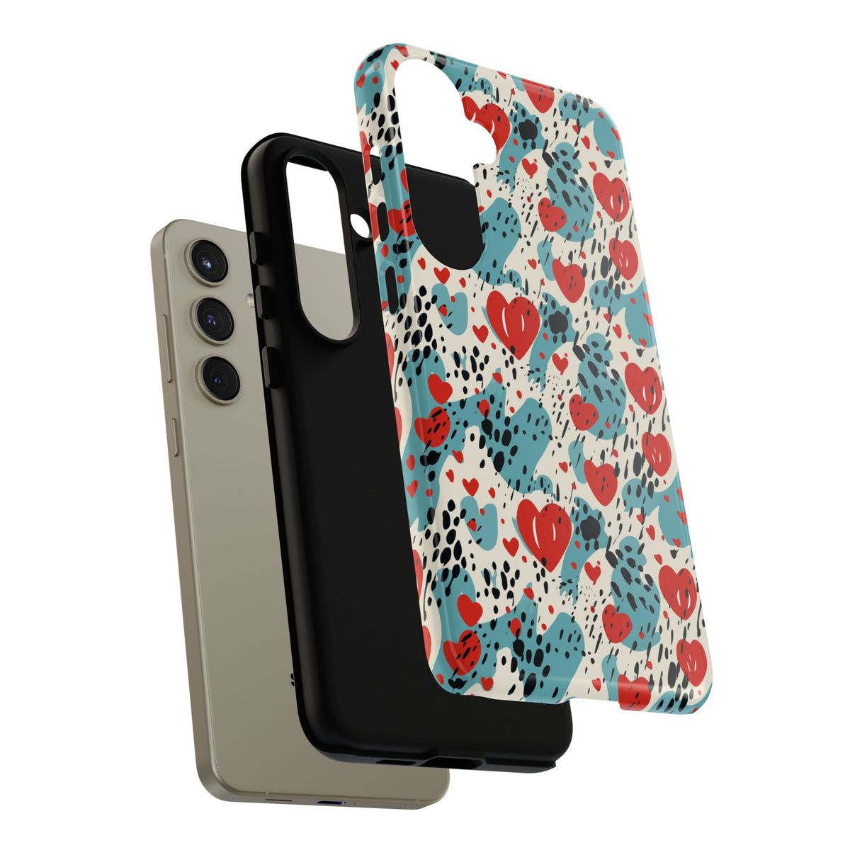 Heart Pattern Phone Case – Stylish & Loving Design for Your Device 822