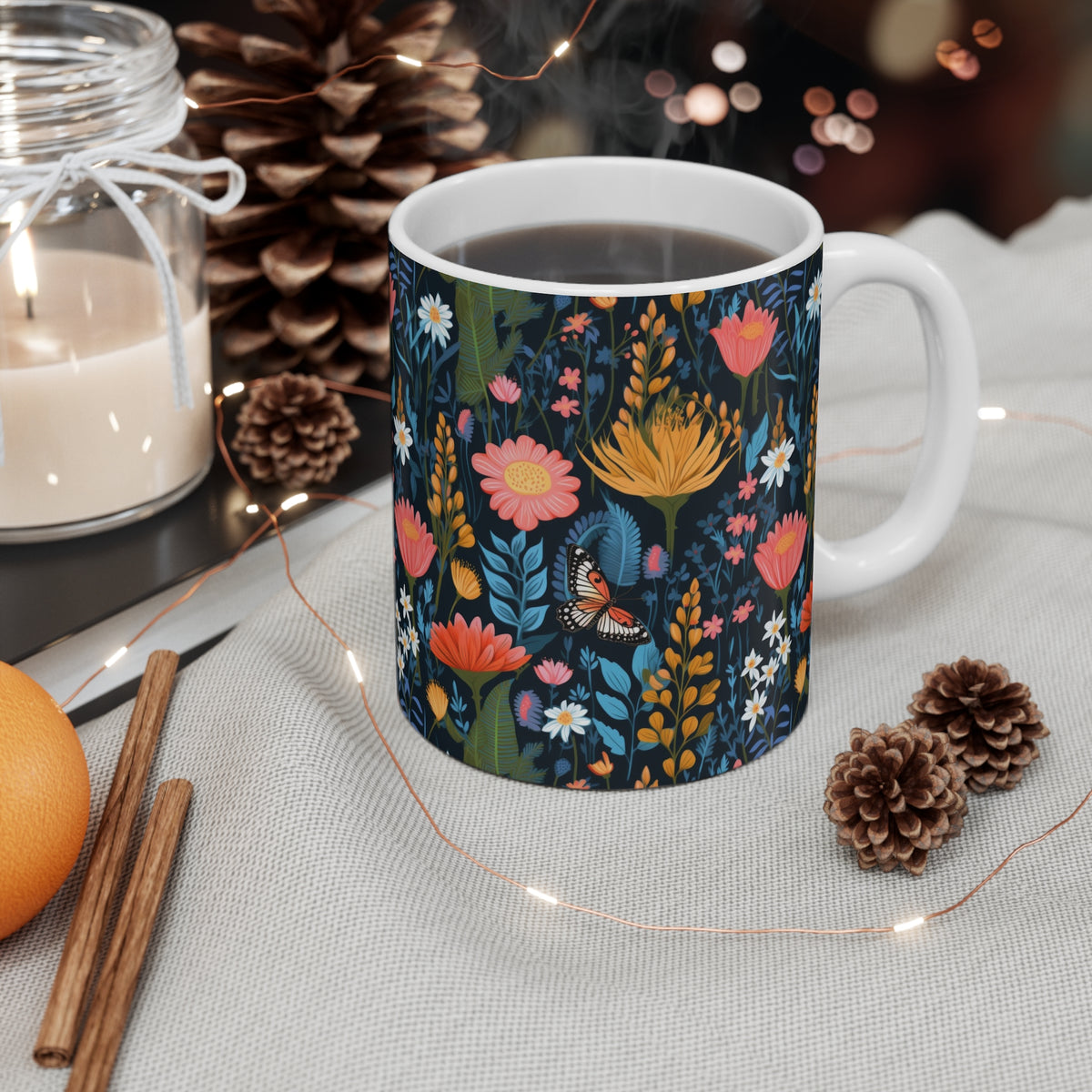 Floral Garden Pattern Coffee Mug – A Must-Have for Nature Enthusiasts    (4)