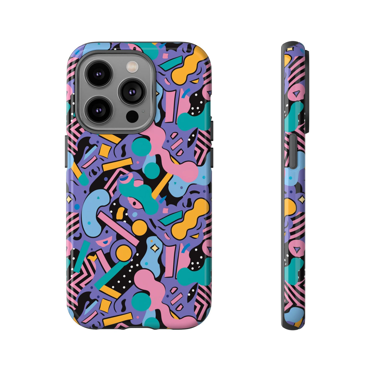 90s Themed Seamless Pattern Phone Case – Embrace Retro Style and Protection 234