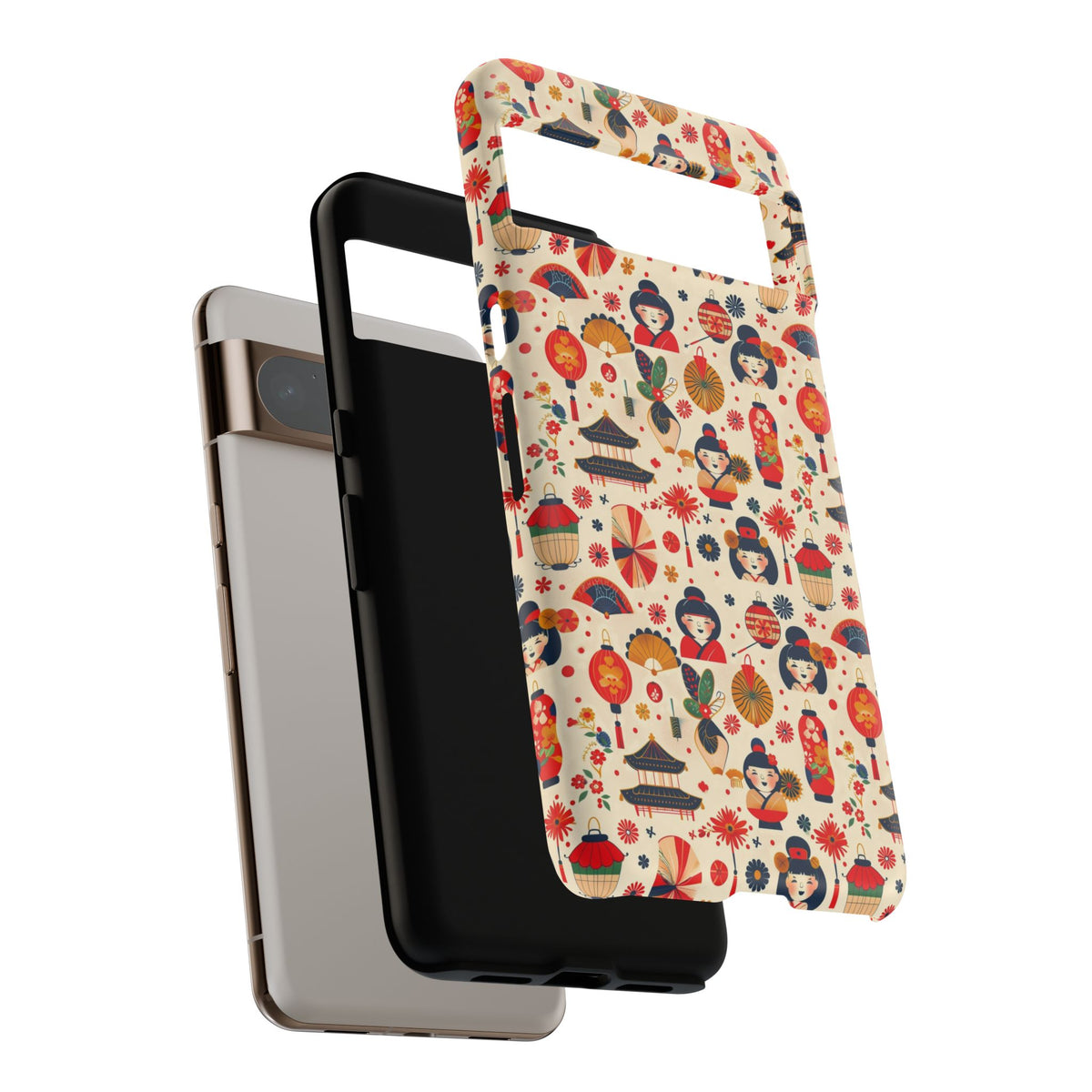 Japanese Pattern Phone Case – Elegant & Timeless Design for Your Phone 090