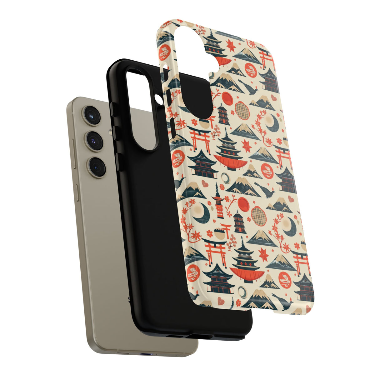 Japanese Pattern Phone Case – Elegant & Timeless Design for Your Phone 140