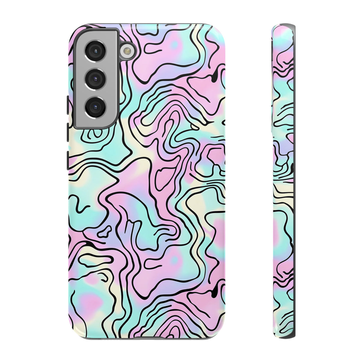 Abstract Pastel Waves and Wavy Lines Phone Case – Elegant and Modern Phone Cover