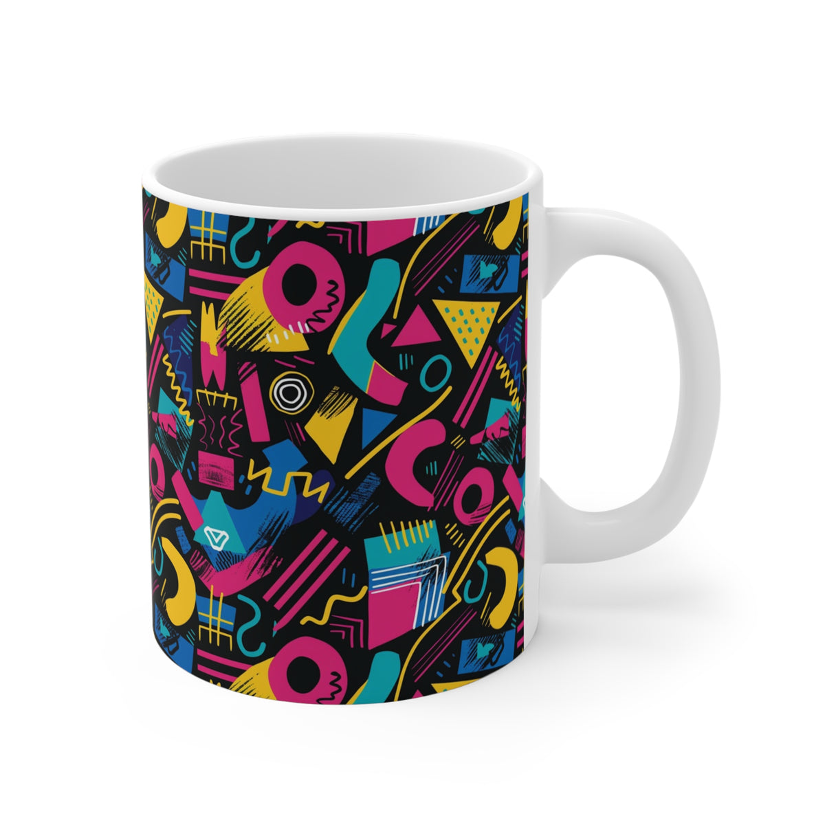 90s Retro Coffee Mug - Full Wrap Design 482