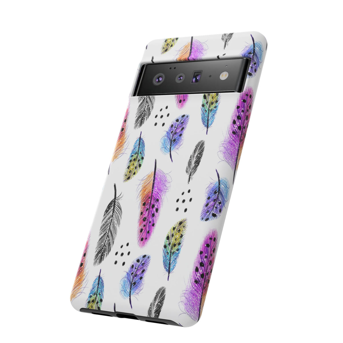 Feather Pattern Phone Case – Elegant & Durable Protection for Your Phone