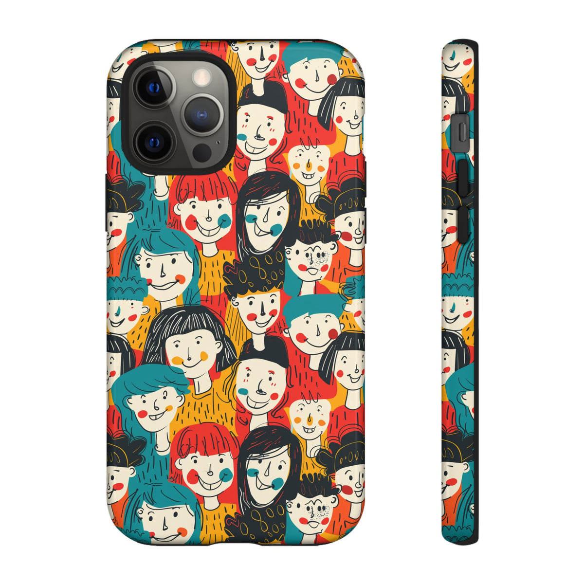 Happy Faces Phone Case – Joyful and Cheerful Design for a Bright Look 3