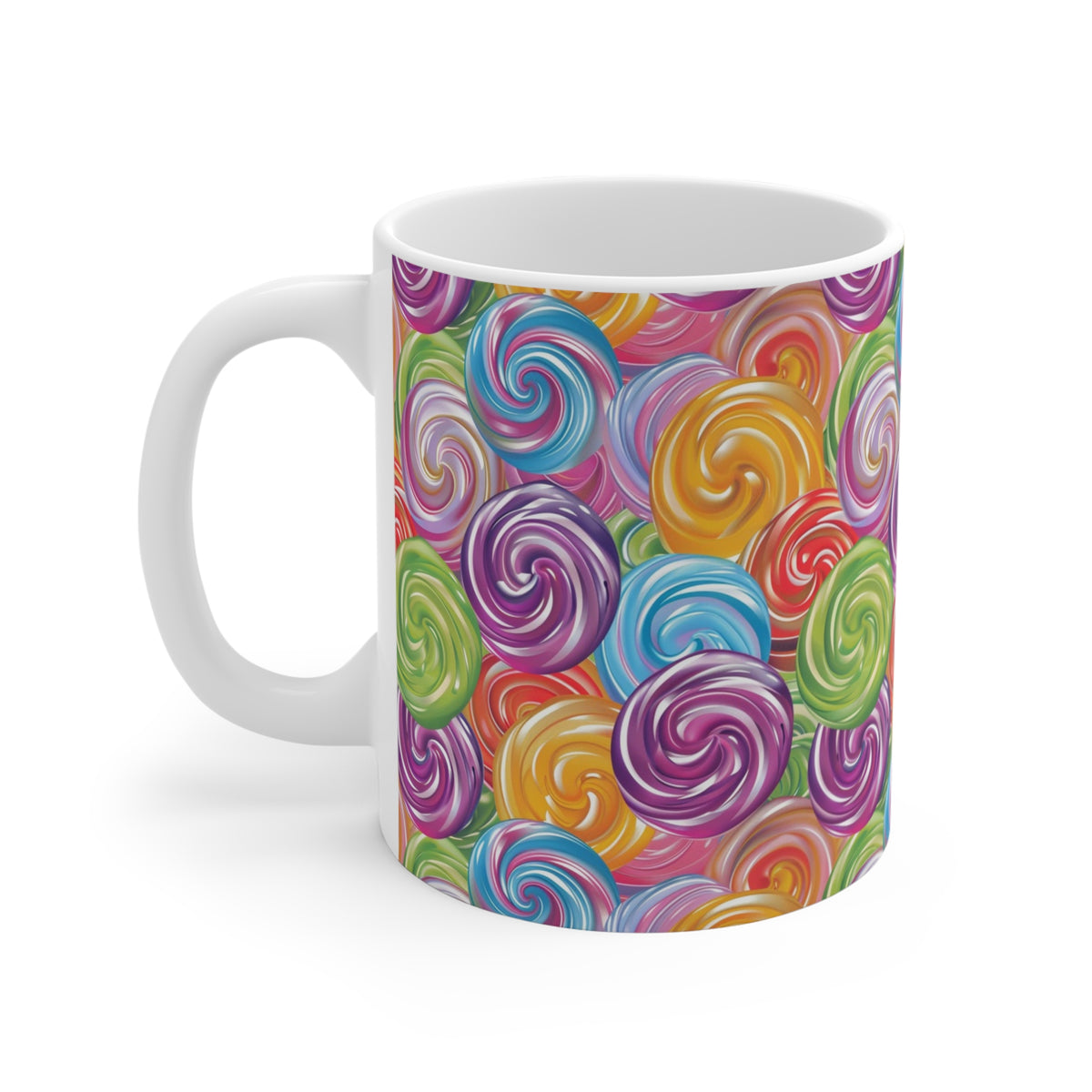 Colorful All-Over Candy Theme Coffee Mug Fun Ceramic Drinkware 014