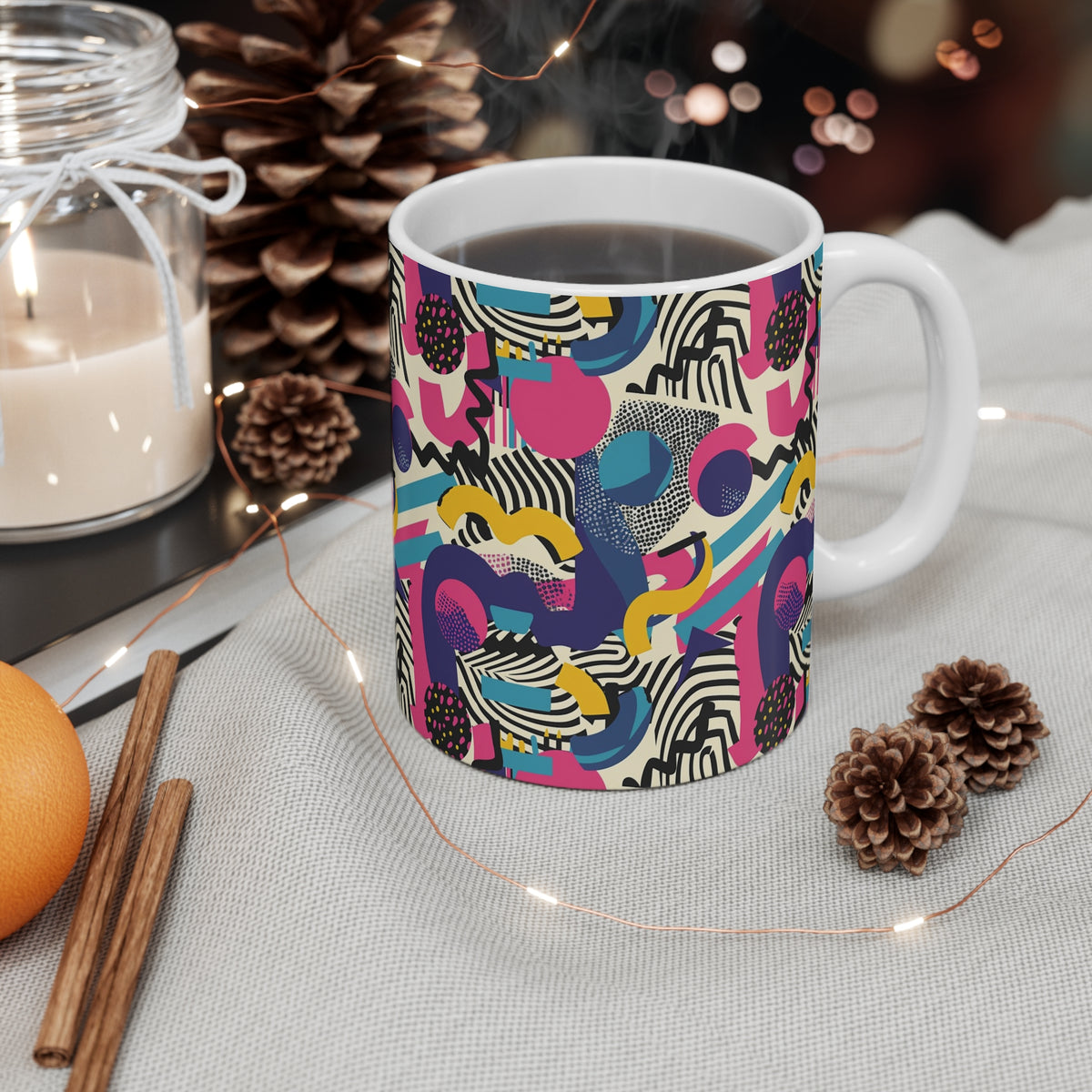 90s Retro Coffee Mug - Full Wrap Design 586