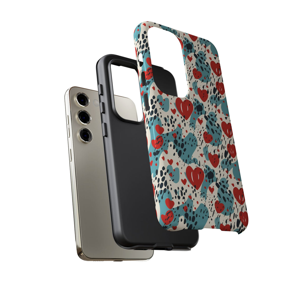 Heart Pattern Phone Case – Stylish & Loving Design for Your Device 822