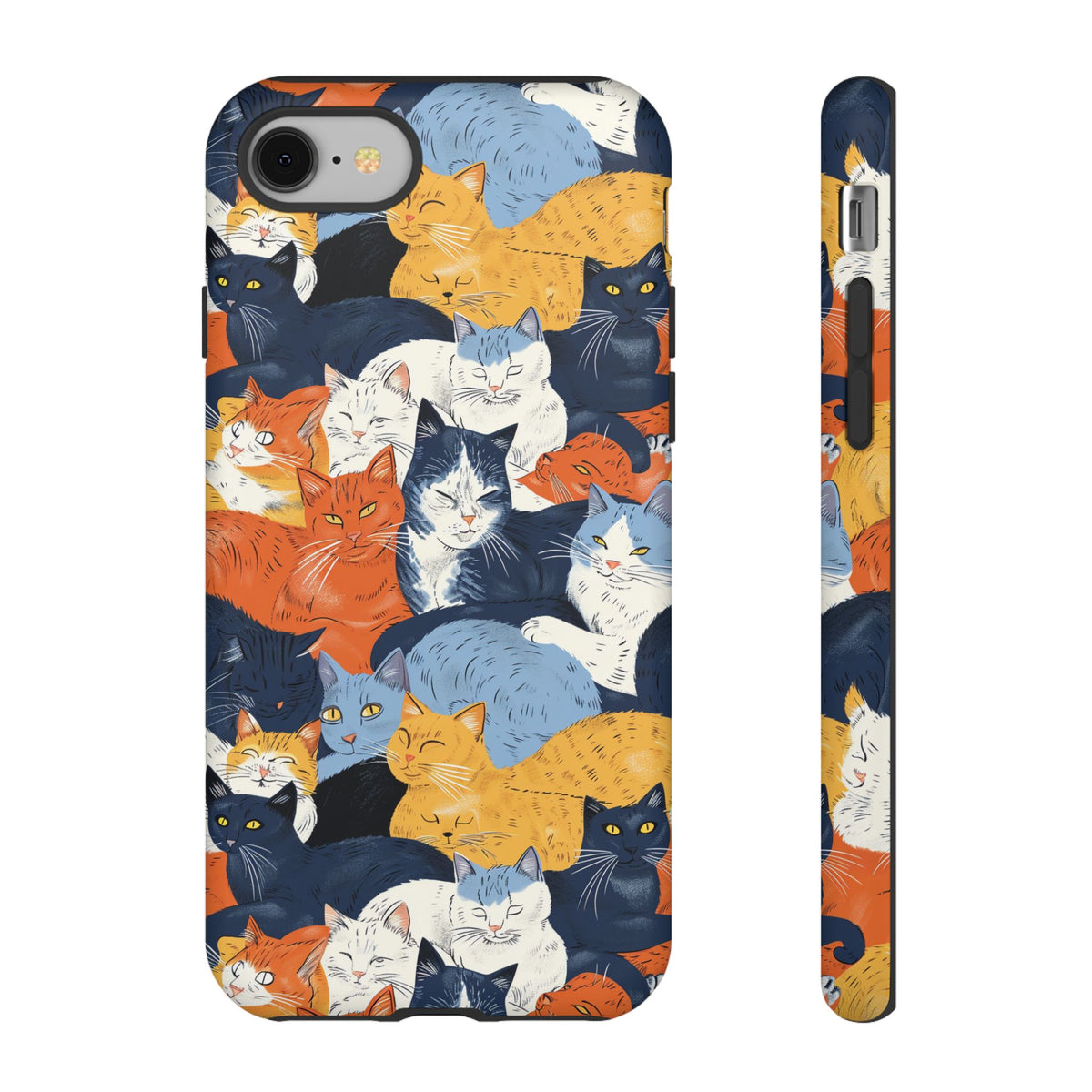 Seamless Cat Pattern Design Phone Case – Playful and Stylish Cat-Themed Phone Cover