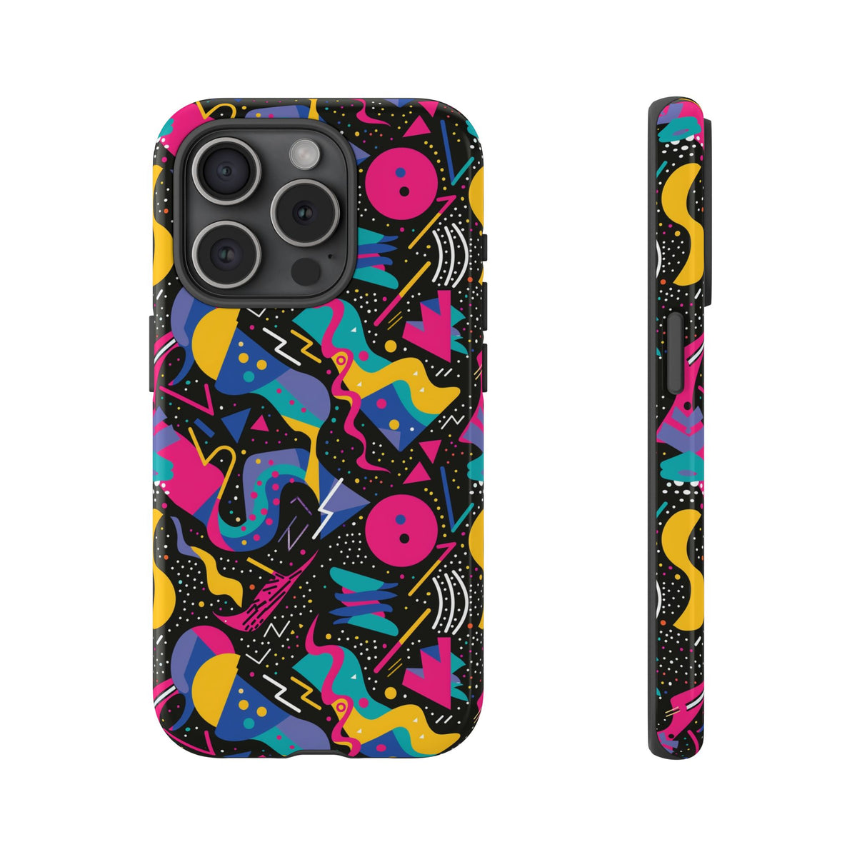 90s Themed Seamless Pattern Phone Case – Embrace Retro Style and Protection 302