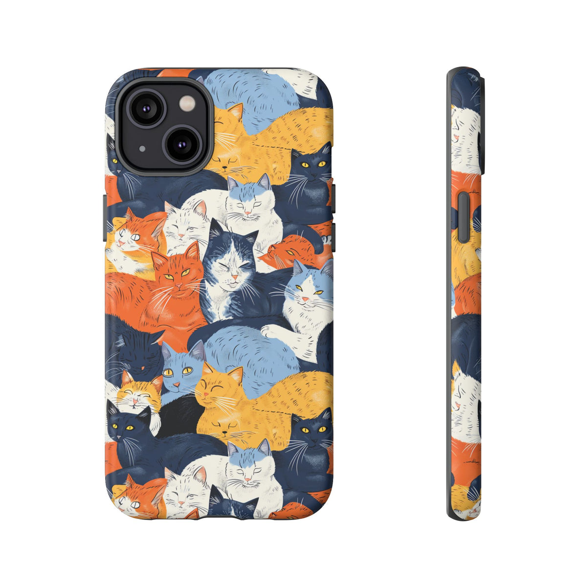 Seamless Cat Pattern Design Phone Case – Playful and Stylish Cat-Themed Phone Cover