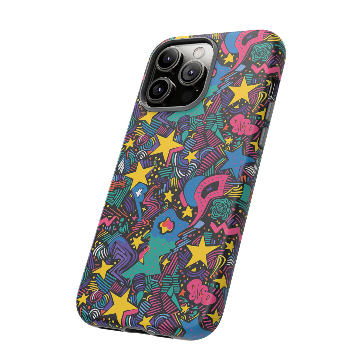 90s Themed Seamless Pattern Phone Case – Embrace Retro Style and Protection 227