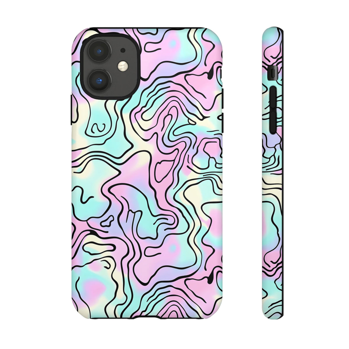 Abstract Pastel Waves and Wavy Lines Phone Case – Elegant and Modern Phone Cover