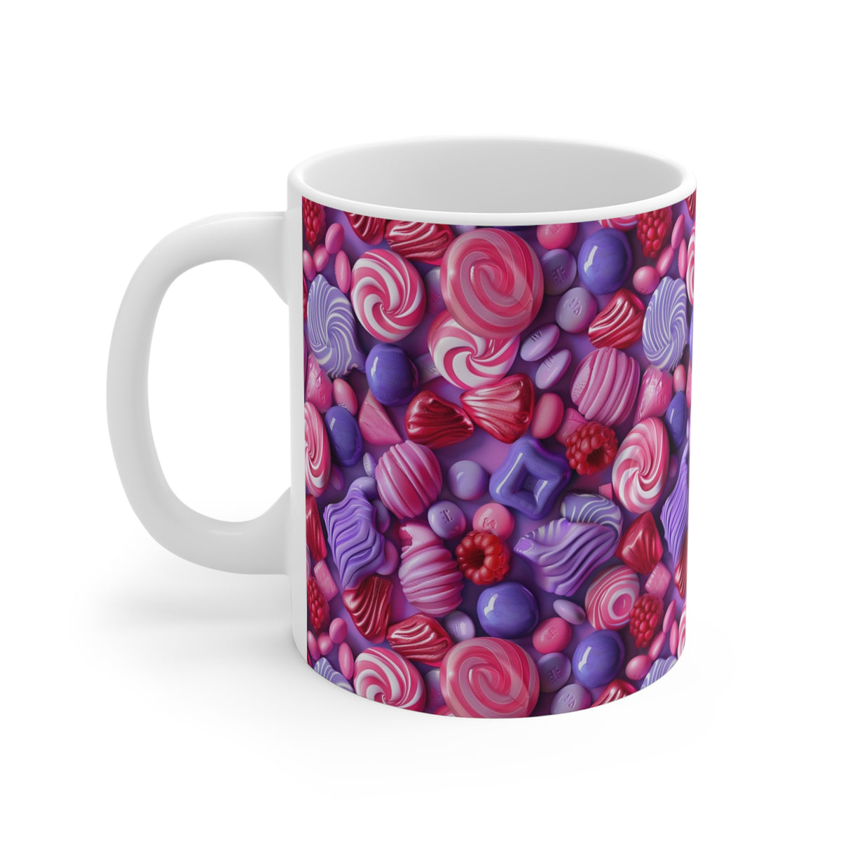 Colorful All-Over Candy Theme Coffee Mug Fun Ceramic Drinkware 032