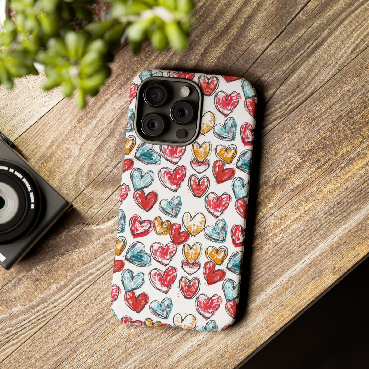 Heart Pattern Phone Case – Stylish & Loving Design for Your Device 235