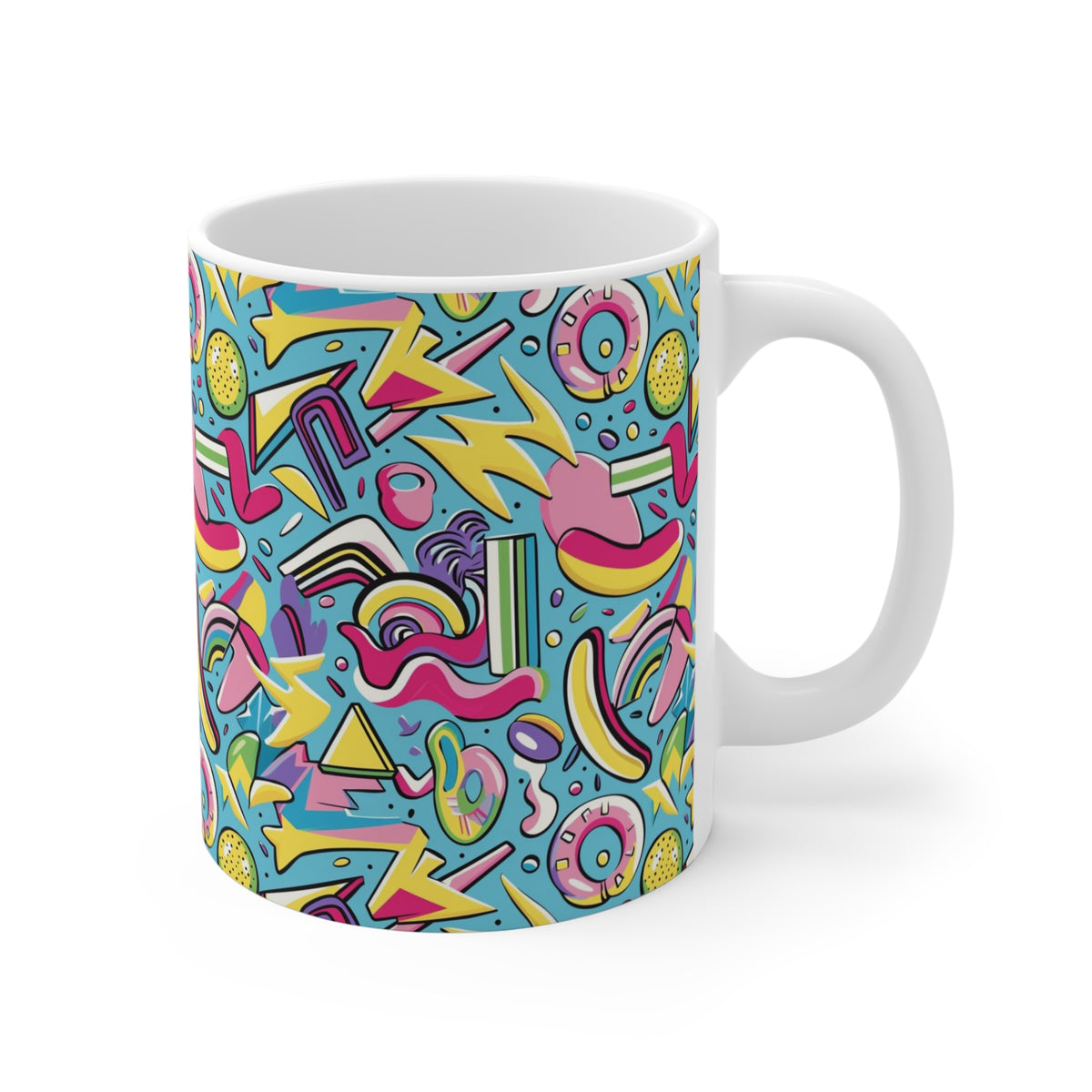 90s Retro Coffee Mug - Full Wrap Design 491