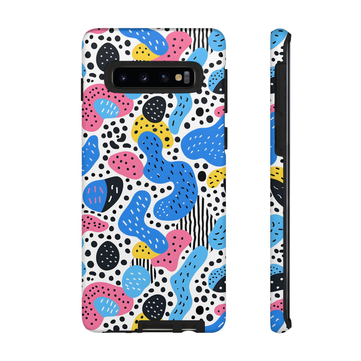 Abstract Baby Blue Memphis Design Phone Case – Sleek and Contemporary Artistry 2