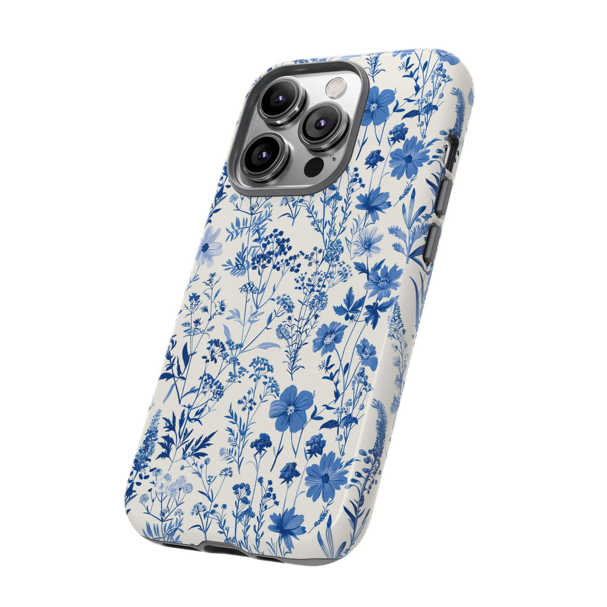 Blue French Toile Phone Case – Timeless Elegance and Classic Style