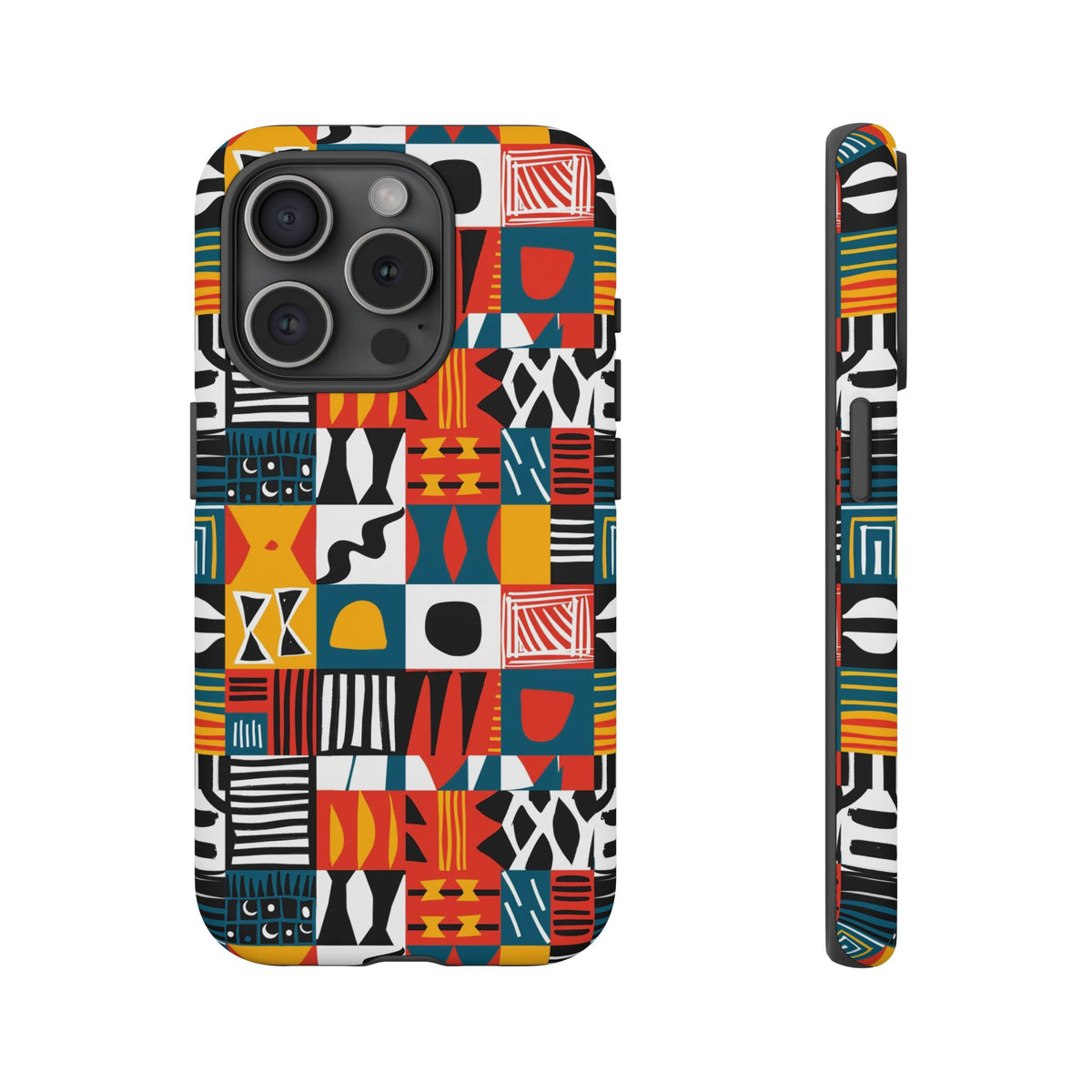 Stylish African Pattern Phone Case – Unique and Vibrant Protection 076