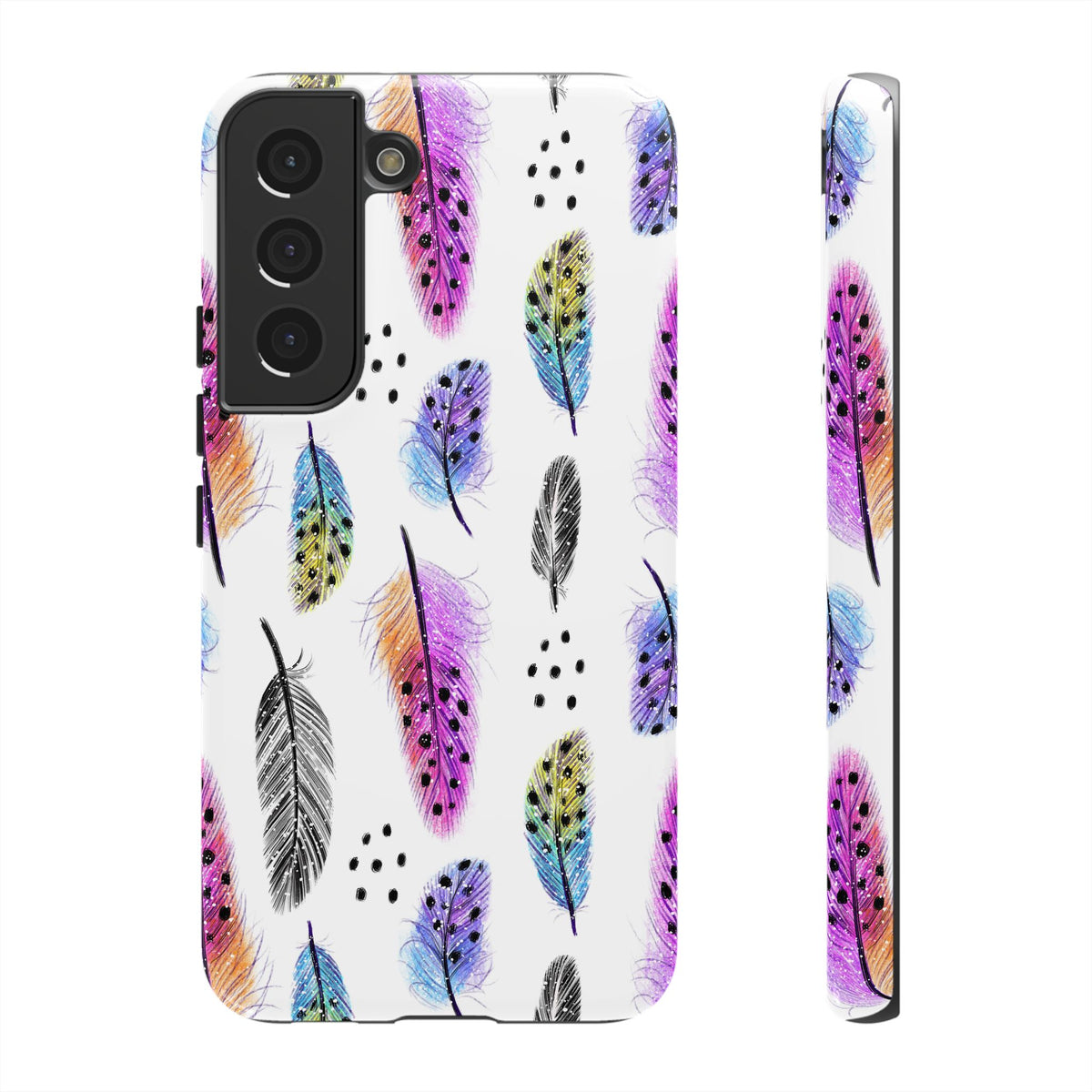 Feather Pattern Phone Case – Elegant & Durable Protection for Your Phone