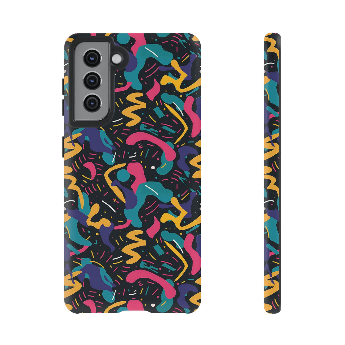 90s Themed Seamless Pattern Phone Case – Embrace Retro Style and Protection 235