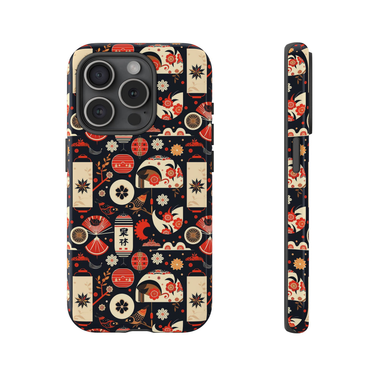 Japanese Pattern Phone Case – Elegant & Timeless Design for Your Phone 069