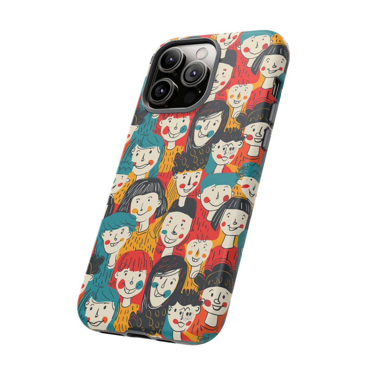 Happy Faces Phone Case – Joyful and Cheerful Design for a Bright Look 3