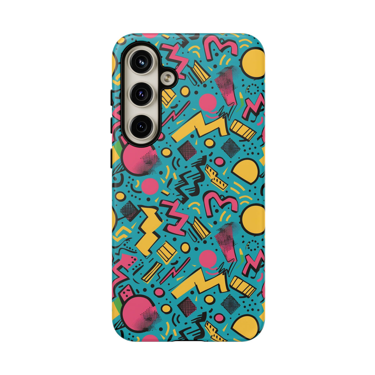 90s Themed Seamless Pattern Phone Case – Embrace Retro Style and Protection 253