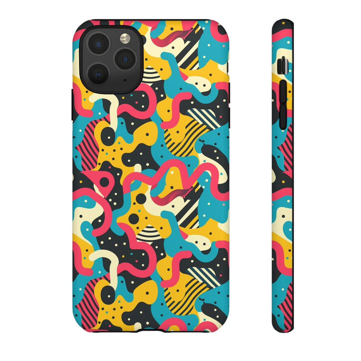 90s Themed Seamless Pattern Phone Case – Embrace Retro Style and Protection 238