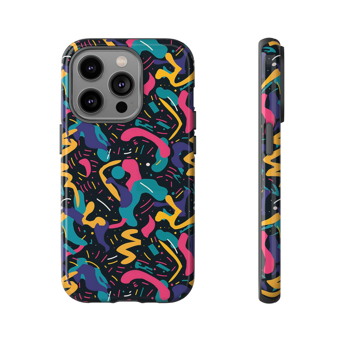 90s Themed Seamless Pattern Phone Case – Embrace Retro Style and Protection 235