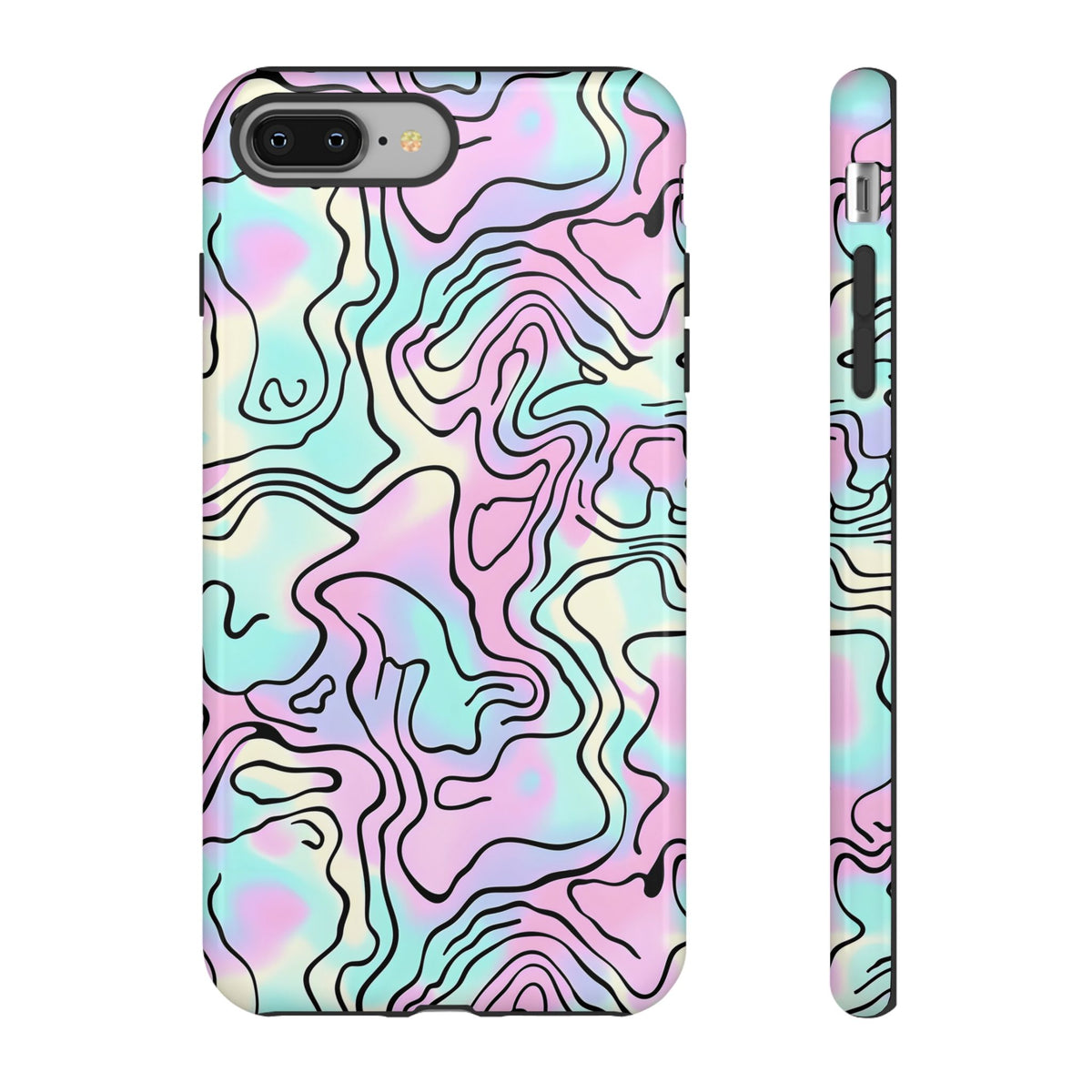 Abstract Pastel Waves and Wavy Lines Phone Case – Elegant and Modern Phone Cover