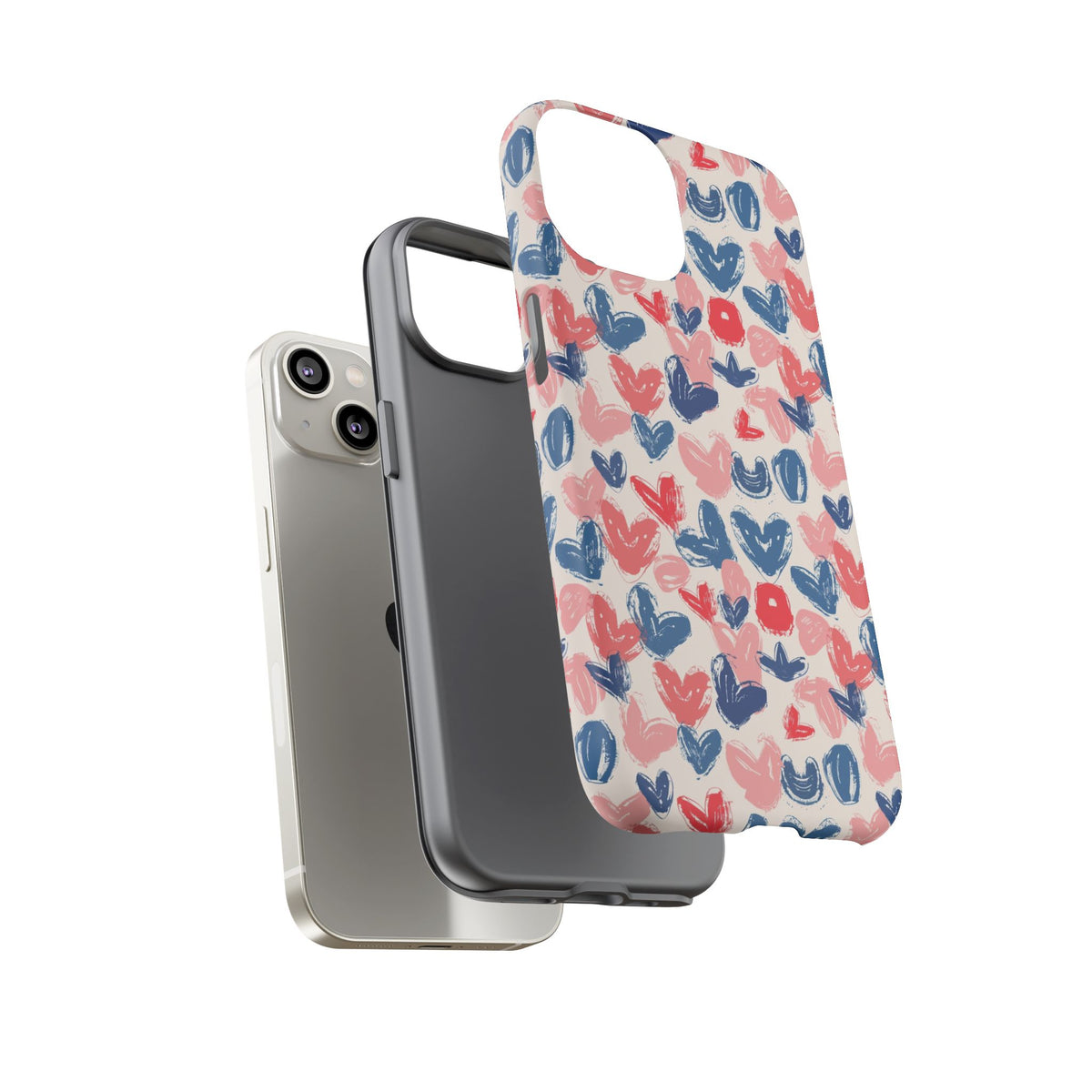 Heart Pattern Phone Case – Stylish & Loving Design for Your Device 354