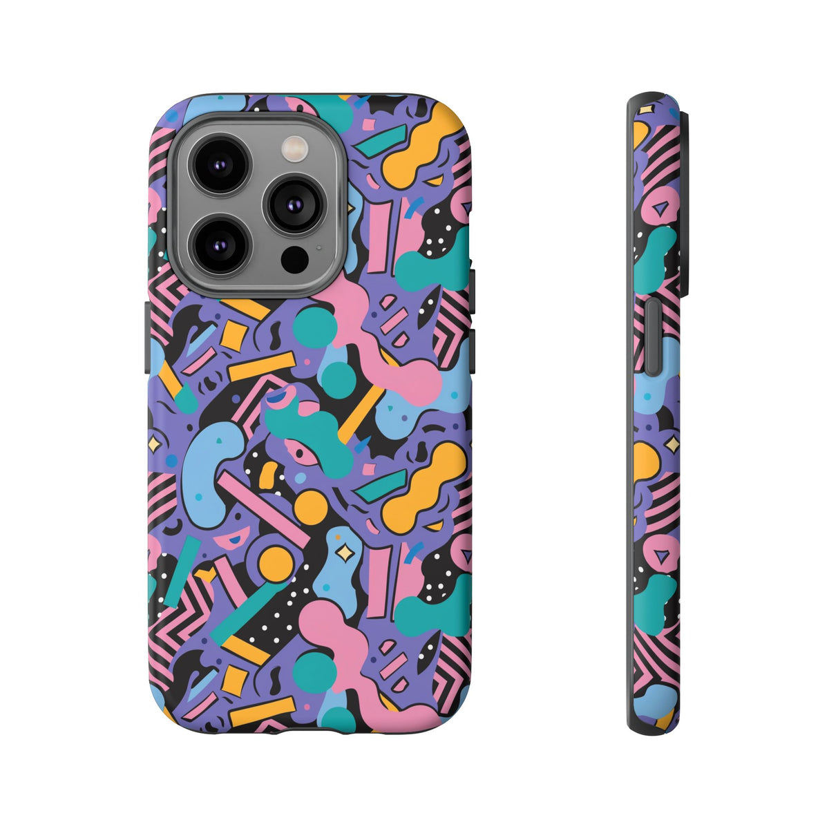 90s Themed Seamless Pattern Phone Case – Embrace Retro Style and Protection 234