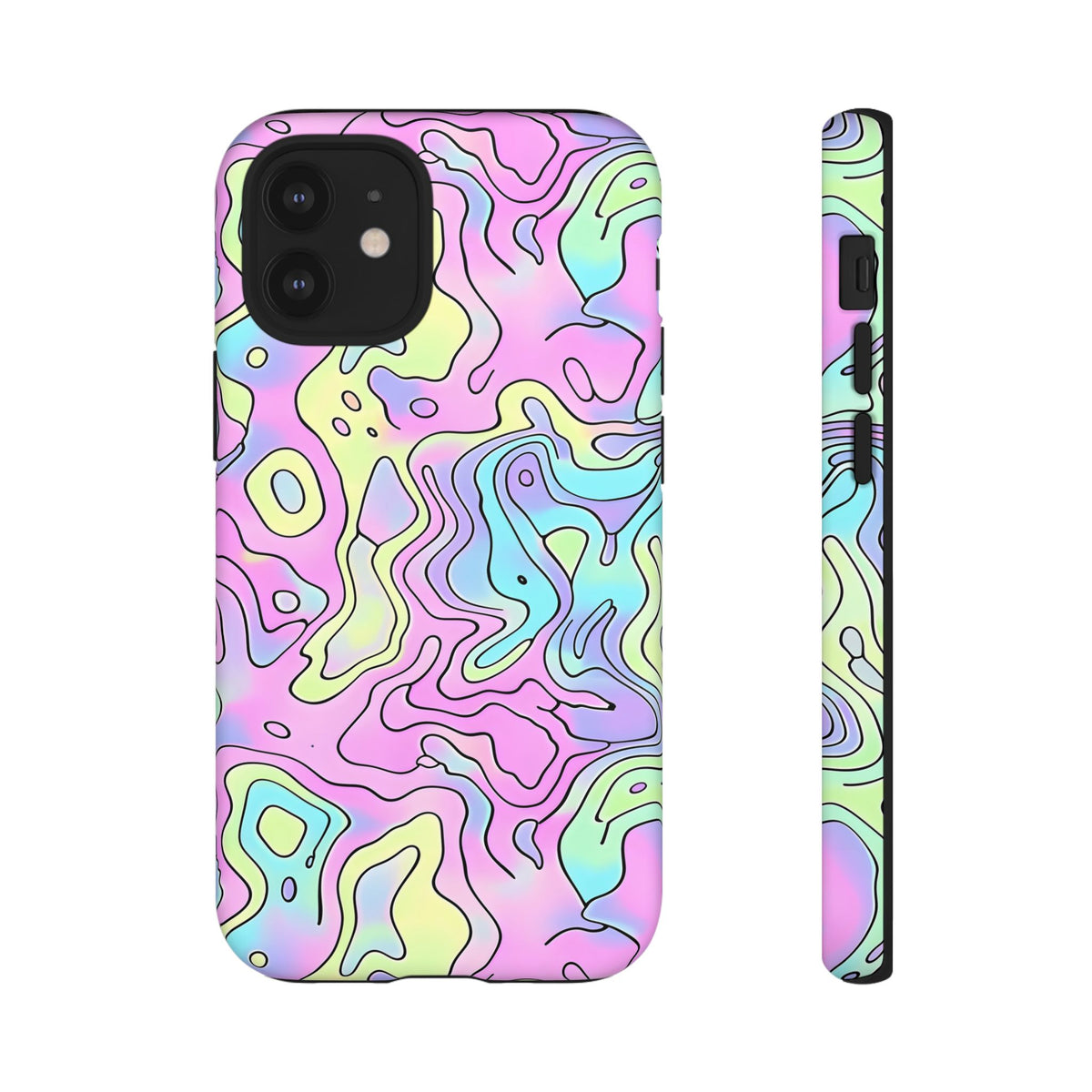 Abstract Pastel Waves and Wavy Lines Phone Case – Elegant and Modern Phone Cover 2