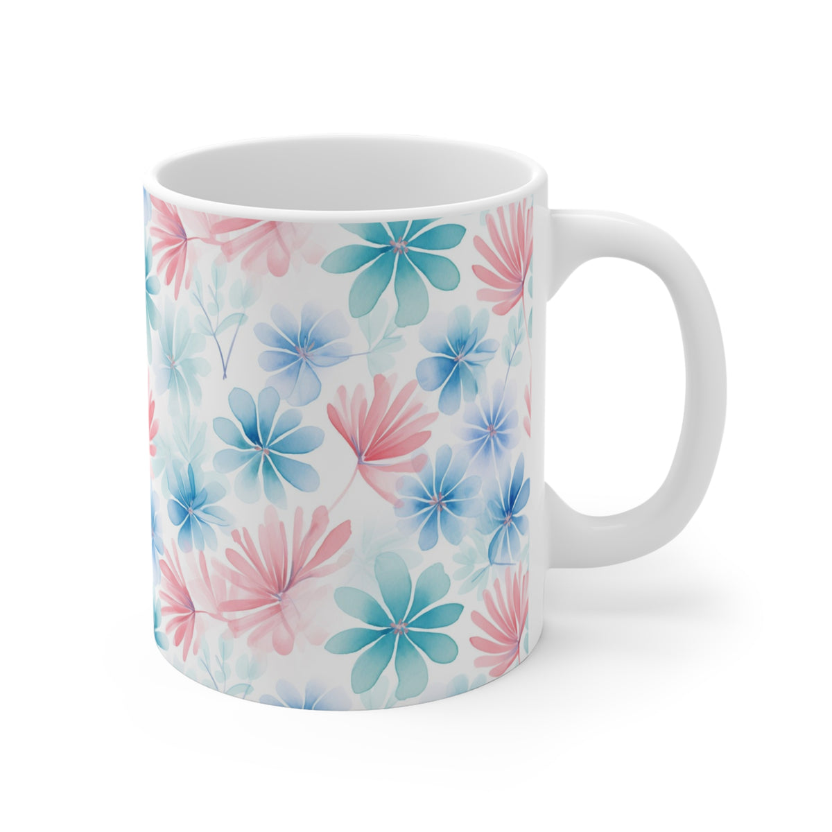 Various Watercolor Design All Over Coffee Mug – Unique Artistic Ceramic Coffee Cup 742