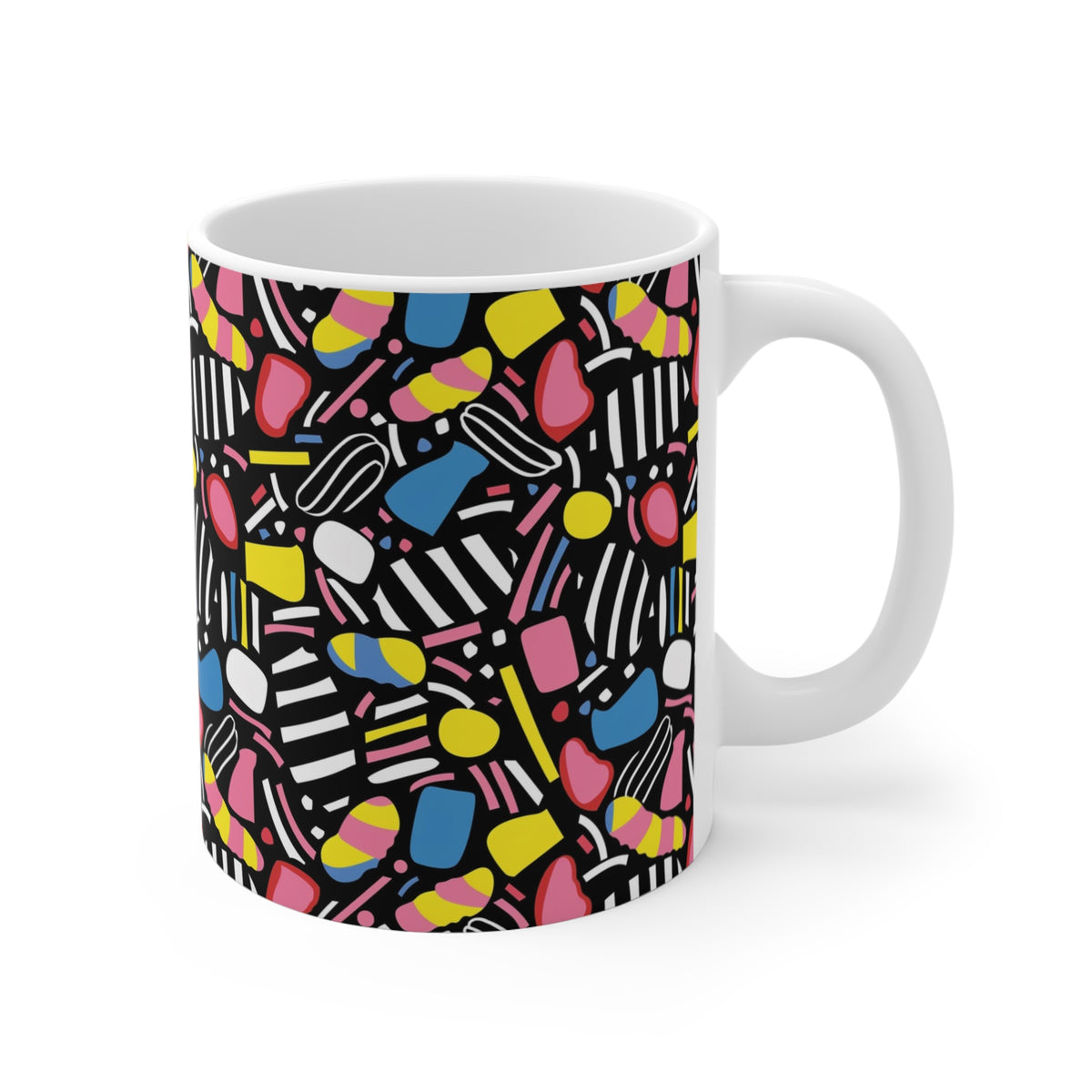 Colorful All-Over Candy Theme Coffee Mug Fun Ceramic Drinkware 319