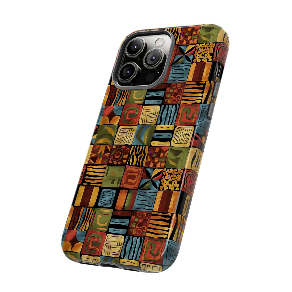 Stylish African Pattern Phone Case – Unique and Vibrant Protection 075