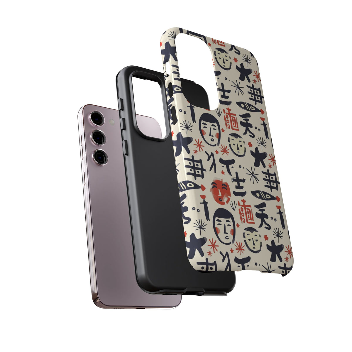 Japanese Pattern Phone Case – Elegant & Timeless Design for Your Phone 092